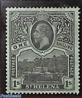 Saint Helena 1912 1sh, Stamp Out Of Set, Unused (hinged) - Sainte-Hélène