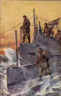 Artiste CPA Stöwer, Willy, Deutsches U Boot, Unterseeboot, Kaiserliche Marine, U-Boot-Spende 1917 - Other & Unclassified