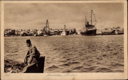 CPA Alexandria Ägypten, Hafen, Schiffe - Other & Unclassified