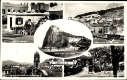 CPA Gibraltar, Felsen, Typische Wasserverkäufer, Hauptstraße, Kathedrale - Gibraltar
