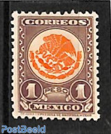 Mexico 1934 1p, Stamp Out Of Set, Mint NH, History - Coat Of Arms - Mexiko