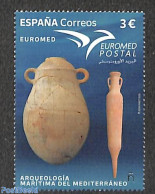 Spain 2022 Euromed, Maritime Archeology 1v, Mint NH, History - Archaeology - Art - Ceramics - Nuovi