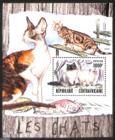 Central Africa 2016 Cats, Mint NH, Nature - Cats - Centraal-Afrikaanse Republiek