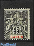 Gabon 1904 45c, Stamp Out Of Set, Unused (hinged) - Neufs