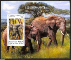 Central Africa 2018 Elephants, Mint NH, Nature - Elephants - Centraal-Afrikaanse Republiek