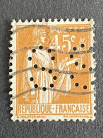 FRANCE S N° 282 Paix SS 203 Indice 6 Perforé Perforés Perfins Perfin  !! - Other & Unclassified