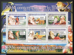 Guinea, Republic 2009 Charles Darwin 6v M/s, Mint NH, Nature - Bears - Birds - Other & Unclassified