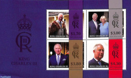 New Zealand 2023 King Charles III S/s, Mint NH, History - Kings & Queens (Royalty) - Neufs