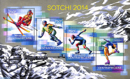 Central Africa 2014 Sochi 2014 4v M/s, Mint NH, Sport - Olympic Winter Games - Zentralafrik. Republik