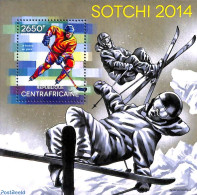 Central Africa 2014 Sochi 2014 S/s, Mint NH, Sport - Ice Hockey - Olympic Winter Games - Hockey (sur Glace)