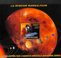 Central Africa 2014 Mangalyaan Mission S/s, Mint NH, Transport - Space Exploration - Centraal-Afrikaanse Republiek