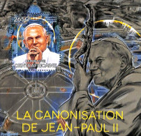 Central Africa 2014 Pope John Paul II S/s, Mint NH, Religion - Pope - Religion - Pausen