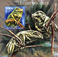 Central Africa 2014 Frogs S/s, Mint NH, Nature - Frogs & Toads - Reptiles - Zentralafrik. Republik