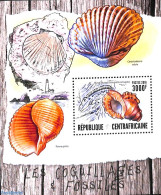 Central Africa 2016 Shells & Fossils S/s, Mint NH, History - Nature - Geology - Shells & Crustaceans - Vie Marine