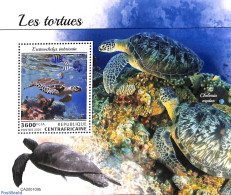 Central Africa 2020 Turtles S/s, Mint NH, Nature - Reptiles - Turtles - República Centroafricana
