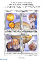 Central Africa 2020 Galileo 4v M/s, Mint NH, Science - Astronomy - Astrología