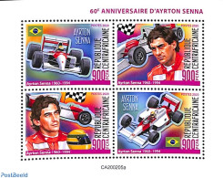 Central Africa 2020 Ayrton Senna 4v M/s, Mint NH, Sport - Autosports - República Centroafricana