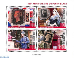 Central Africa 2020 Penny Black 4v M/s, Mint NH, Stamps On Stamps - Francobolli Su Francobolli