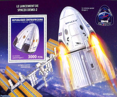 Central Africa 2020 Demo-2 S/s, Mint NH, Transport - Space Exploration - República Centroafricana