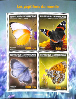 Central Africa 2020 Butterflies 4v M/s, Mint NH, Nature - Butterflies - Centrafricaine (République)