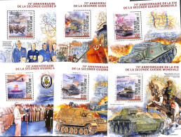 Central Africa 2020 End Of World War II 6 S/s, Mint NH, History - Transport - Various - World War II - Aircraft & Avia.. - Guerre Mondiale (Seconde)