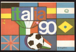 Cartolina Autoadesiva Italia 90 Campionati Di Calcio Non Viaggiata - Soccer
