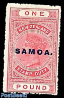 Samoa 1914 1 Pound, Stamp Out Of Set, Unused (hinged) - Samoa