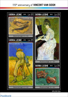 Sierra Leone 2023 Vincent Van Gogh, Mint NH, Nature - Performance Art - Fish - Musical Instruments - Art - Paintings -.. - Fische