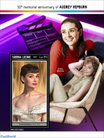 Sierra Leone 2023 Audrey Hepburn, Mint NH, Performance Art - Movie Stars - Acteurs