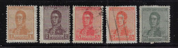 ARGENTINA  1917  SCOTT #232,233,236(2),237 USED - Oblitérés
