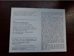 François Hoorelbeke ° Zarren 1907 + Knokke-Heist 1989 X Maria Dumeez (Fam: Verlae - Neyt) - Obituary Notices