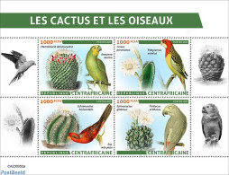Central Africa 2023 Cactus And Birds, Mint NH, Nature - Birds - Cacti - Flowers & Plants - Parrots - Sukkulenten