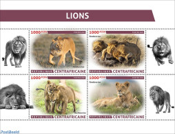 Central Africa 2023 Lions, Mint NH, Nature - Cat Family - Centraal-Afrikaanse Republiek
