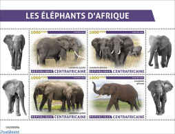 Central Africa 2023 Elephants, Mint NH, Nature - Elephants - República Centroafricana