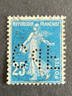 FRANCE C N° 140 Semeuse CdF 79 Indice 8 Perforé Perforés Perfins Perfin Superbe ! - Other & Unclassified