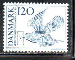 DANEMARK DANMARK DENMARK DANIMARCA 1974 CENTENARY OF UPU CARRIER PIGEON 120o MNH - Nuovi