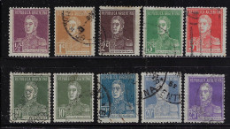 ARGENTINA  1923  SCOTT #340-343,345-348,350 USED - Used Stamps