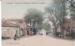 32 - GIMONT - Faubourg De Cahuzac Et Avenue De La Gare Colorisée 30 - Sonstige & Ohne Zuordnung