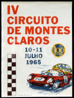 1965 CIRCUITO MONTES CLAROS CORRIDA AUTOMOVEIS ORIGINAL FLYER Automobile RALI RALLY RALLYE PORTUGAL RACING CAR COURSE - Werbung