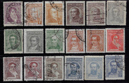 ARGENTINA  1935  SCOTT #128...140 (18 USED) - Used Stamps