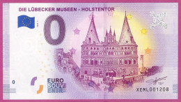 0-Euro XEML 2020-1 DIE LÜBECKER MUSEEN - HOLSTENTOR - Privatentwürfe