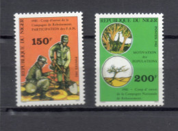 NIGER  N° 574 + 575   NEUFS SANS CHARNIERE  COTE 3.75€     REBOISEMENT - Niger (1960-...)