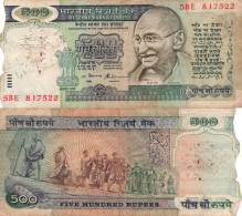 India / 500 Rupees / 1987 / P-87(b) / FI - India