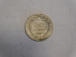BELGIQUE 50 Cent 1911 Silver, Argent Centimes - 50 Centimes