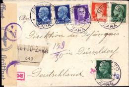 604296 | Italia, Governorate Of Dalmatia, Einschreiben Aus Stretto, Sebenico, Zara An Gefängnis Düsseldorf  | - Lettres & Documents