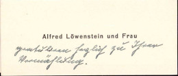 604293 | Visitenkarte Mit Gratulation Der Familie Löwenstein Zur Hochzeit Baumann 1937, Judaica | Lübbecke (W 4990) - Buste