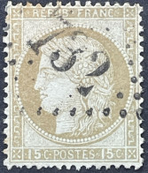YT 55 LGC 732 Carcassonne Aude (10) Indice 1 1871-75 15c Cérès IIIème (gros Chiffres) France – 6ciel - 1871-1875 Cérès