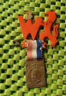 Medaile   : Draagspeld Koningin Wilhelmina 1898-1948 Origineel  -  Original Foto  !!  Medallion  Dutch . - Royal/Of Nobility