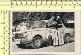 REAL PHOTO,  Old Car, Fiat  1300,  Guys And Kid Next To Car, Voiture, Auto,  Old Photo ORIGINAL - Automobiles