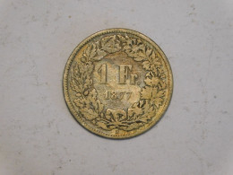 SUISSE 1 Franc 1877 Silver, Argent - 1 Franken